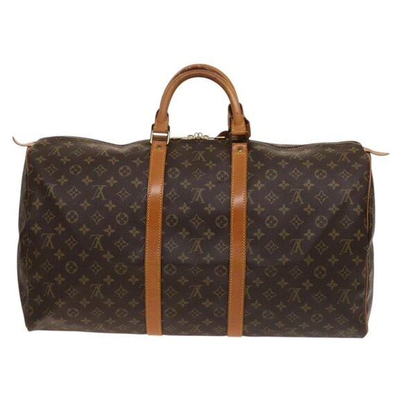 LOUIS VUITTON Monogram Keepall 55 Boston Bag M41424 LV Auth 131290 - Picture 3 of 16